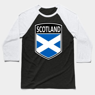 Flag Shield - Scotland Baseball T-Shirt